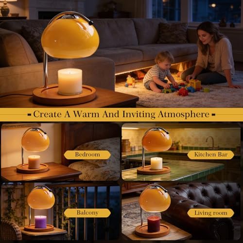 Topyond Candle Warmer Melting Lamp, Wax Melting Table Lamp，Yellow - Image 5