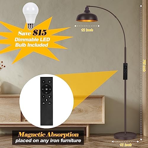 Arc Floor Lamps Bronze, Standing Lamps for Living Room Reading Lamps 70” - Image 5