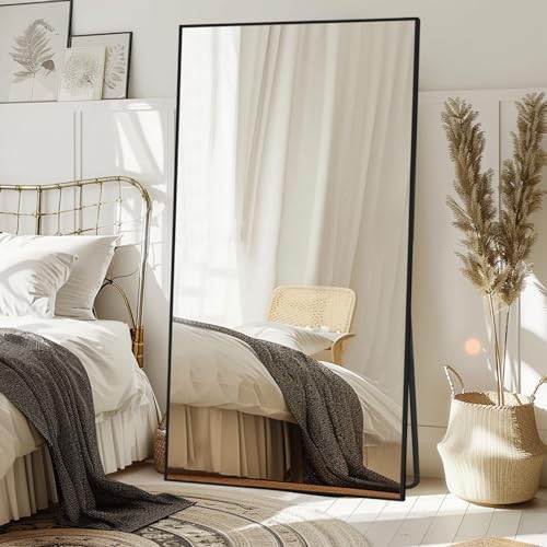 LFT HUIMEI2Y 76.4"x37" Full Length Mirror, Black Floor Mirror by LFTHUIMEI2Y