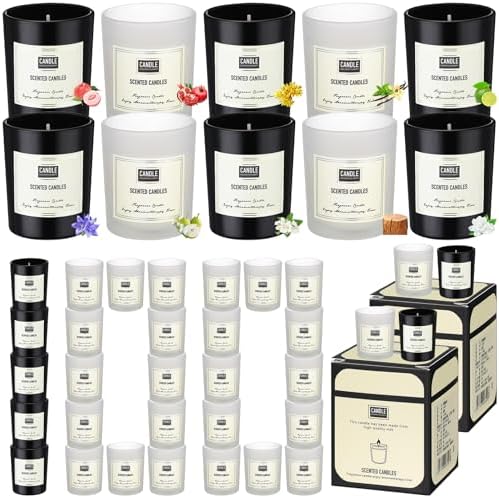 Threlaco 100 Pcs Scented Candles Bulk, Soy Wax Aromatherapy Candle Jars by Threlaco
