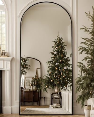 Antok 71" x32” Arched Full Length Mirror, Floor Mirror with Stand,Black by AntokMirror