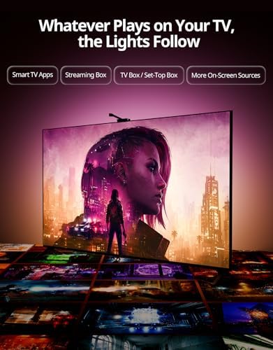 Ailofy TV LED Backlight with Camera, RGBIC Lights Sync with 55-65 Inch TVs - Image 4