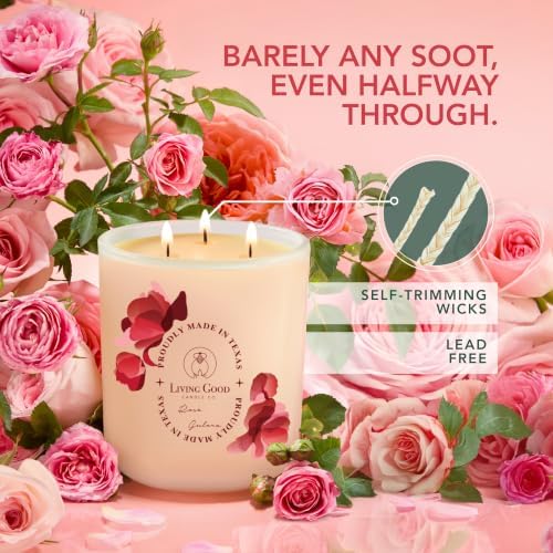 Rose Gulora - Turkish Rose Pure Beeswax Candle - 90+ Hours Long Burning Classically Designed Non-Toxic Scented Candles for Home Decor and Aromatherapy to Stress & Anxiety Relief 15 OZ - Image 3