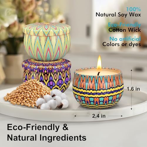 Scented Candles Gift Set,48 Pack Candles for Home Scented, 1200 Hour Long Lasting Soy Wax Aromatherapy Candle Set, Birthday Gifts for Women with Gift Box - Image 4