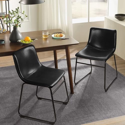 Waleaf Dining Chairs Set of 4, 18" Faux Leather Counter Height Bar Stools - Image 3