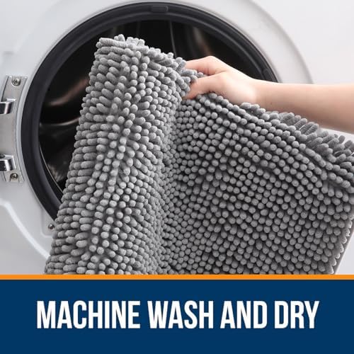 OLANLY Large Bathroom Rugs 40x32, Extra Soft Absorbent Chenille Bath Rugs - Image 5