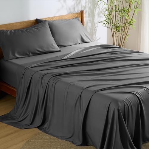Bedsure PureWoven 100% Rayon Derived from Bamboo, Full Size Sheets, 4 PCS by BEDSURE