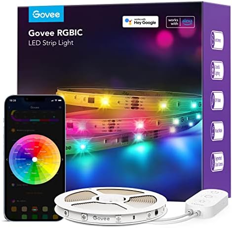 Govee 32.8ft RGBIC LED Strip Lights, Work with Alexa and Google Assistant by Unknown