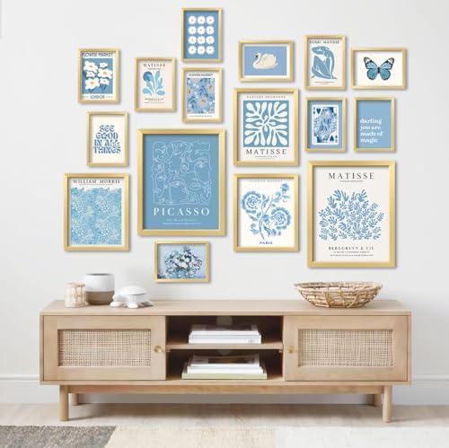 ANERZA 16 PCS Blue Wall Art Decor, Matisse Gallery Wall Prints for Bedroom, Light blue posters for Room Aesthetic, Collage Kit Pictures for Living Room, Teen Girls Dorm Home Artwork - Image 5