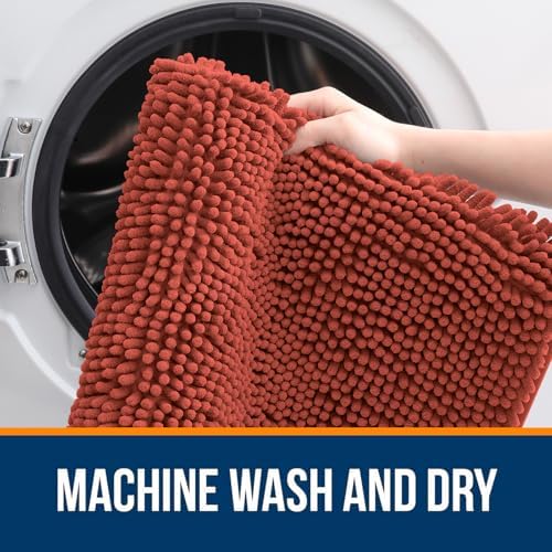 OLANLY Large Bathroom Rugs 59x35, Extra Soft Absorbent Chenille Bath Rugs - Image 5