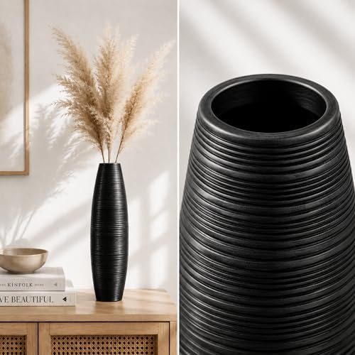 Leewadee Large Floor Vase 20 inches Polyresin for Pampas Grass, Dried Flowers - Image 7