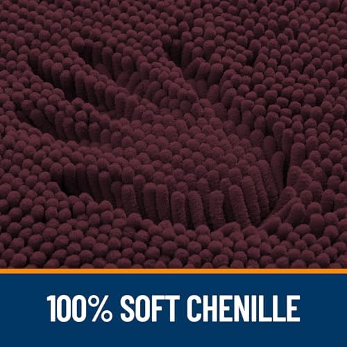 OLANLY Toilet Rugs U-Shaped 24x24, Soft Absorbent Chenille Contour Rugs - Image 3