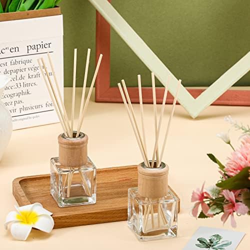 Roshtia 40 Set Reed Diffuser Bottles 50ml Glass Wooden Caps Rattan Sticks - Image 3