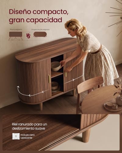 VASAGLE Storage Cabinet, Sideboard with Adjustable Shelves - Image 5