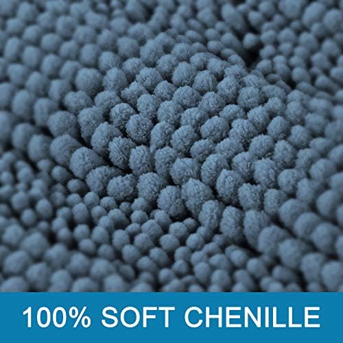 H.VERSAILTEX Bathroom Rugs Bath Mat Runner Rug Non Slip Kitchen Rug Extra Long Bath Rug Runners Oversized 59" x 20" Absorbent Washable Dry Fast Plush Area Rug for Bathroom/Bedroom - Stone Blue - Image 3
