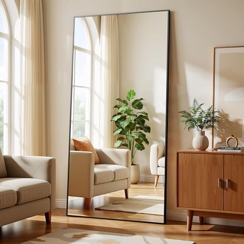 BEAUTYPEAK 80"x40" Rectangle Full Body Floor Mirrors, Full Length Mirror by BEAUTYPEAK