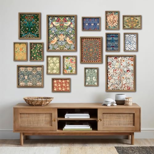 ANERZA 16 PCS William Morris Wall Art Decor, Floral Wall Prints for Bedroom, Vintage Artwork Posters for Room Aesthetic, Wall Collage Kit Pictures for Living Room, Colorful Dorm Gallery Home Decor - Image 5