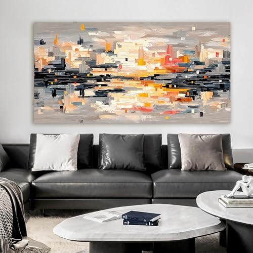 Abstract Wall Art Decor Large Wall Art for Living Room Abstract Canvas Art Wall Decor Modern Colorful Wall Art Prints Canvas Wall Art Pictures Artwork for Walls Bedroom Office Decor 29" X 58" - Image 3