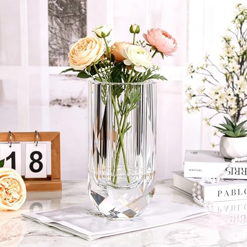 KAMMAK Glass Vase, Transparency Hand Blown Decorative Vase - Image 3