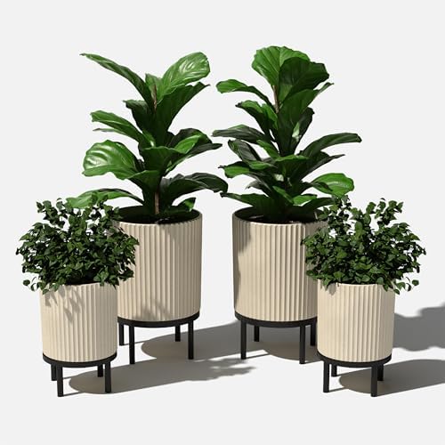 Veradek Demi Series Raised Duo Planters - Set of 2 Planters with Stands - Image 7