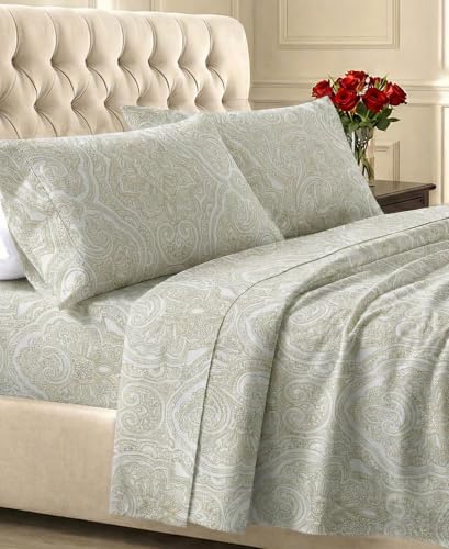 California Design Den Soft 100% Cotton Queen Size Sheets Deep Pocket, 4 Pcs by CaliforniaDesignDen