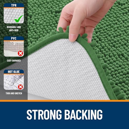 OLANLY Large Bathroom Rugs 70x46, Extra Soft Absorbent Chenille Bath Rugs - Image 6