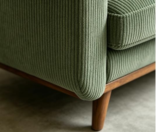 Vesgantti 68" Comfy Green Corduroy Loveseat Sofa, 2 Seater Deep Seat Couch with Spring Cushion, Solid Wood Frame for Living Room, Bedroom, Office - Image 4