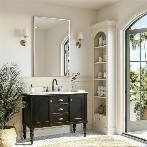 FICTOR Bathroom Vanity Mirror for Over Sink, 20" x 30", Silver - Image 7