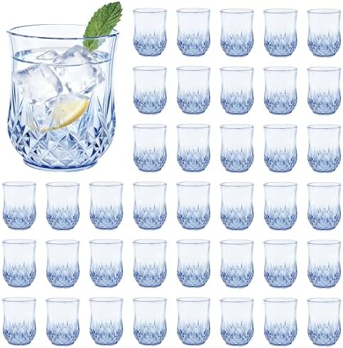 40 Pack Plastic Stemless Wine Glasses, 12oz Unbreakable Wine Cups by LEYIQU