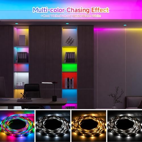 BTF-LIGHTING RGB+Warm White SK6812 LED Strip 16.4FT 150LED IP65 DC12V - Image 3