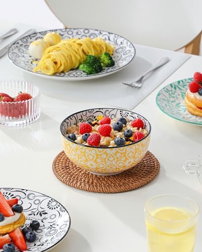 vancasso SELENE Plates and Bowls Set for 6, 18 Pieces Dinnerware Sets, Mircowave and Dishwasher Safe Dishes Set, Porcelain Muted Dinnerware - Image 6