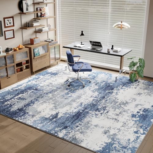 Blue Washable Rug 5x7 Area Rugs for Living Room Bedroom Carpet - Image 4