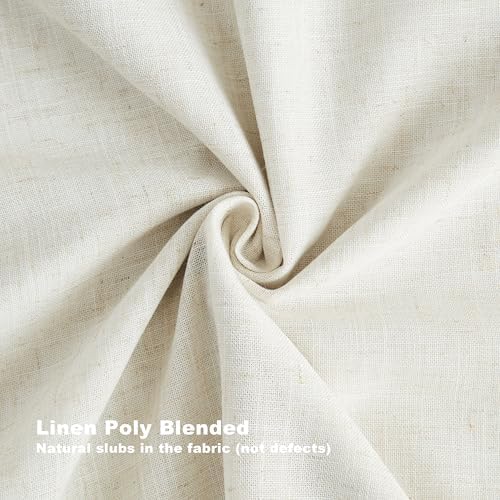 Vision Home Natural Full Blackout Curtains Linen Blended Darkening Window Curtains 84 inch for Living Room Bedroom Thermal Insulated Pinch Pleat Drapes with Hooks 2 Panel 40"Wx84"L - Image 6