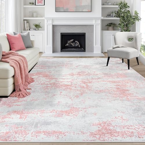 Aelenmu 8x10 Area Rugs for Living Room Washable Bedroom Dining Room Pink by Aelenmu