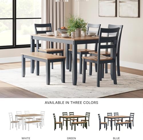 Signature Design by Ashley Gesthaven 6-Piece Dining Table Set, Blue - Image 7
