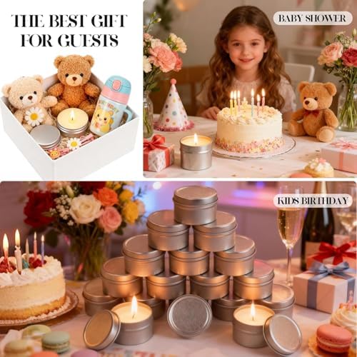 50 Pcs 2 Oz Mini Rose Scented Soy Candle Set,Wedding Favors for Guests Bulk 50,The Quantity of Multiple Sets Meets Your Needs for Wedding and Party Gifts and Party Favors. - Image 7