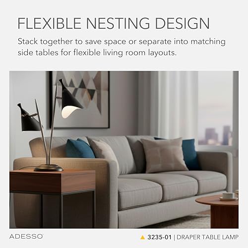 Adesso 2-Light Desk Lamp, Brushed Steel & Black, Adjustable Arms, 22” - Image 2