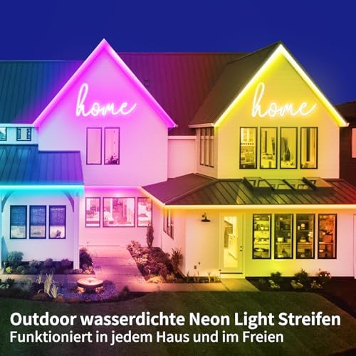 segrass 132FT Led Neon Rope Lights Control with App/Remote,Flexible Led Rope Lights,Multiple Modes,IP65 Outdoor RGB Neon Lights Waterproof,Music Sync Gaming Led Neon Strip Lights for Bedroom Décor - Image 5