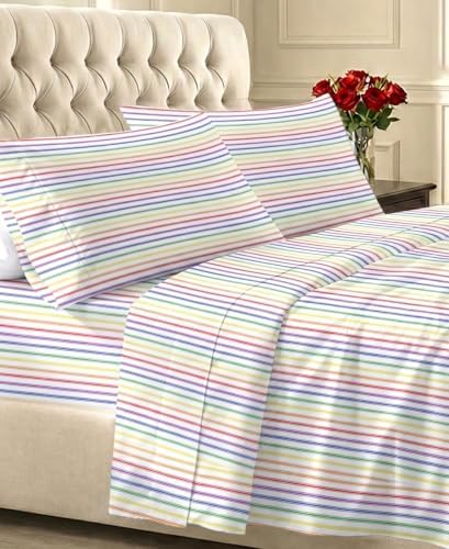 California Design Den Soft 100% Cotton Sateen Extra Long Twin Sheets, 3 Pcs by CaliforniaDesignDen
