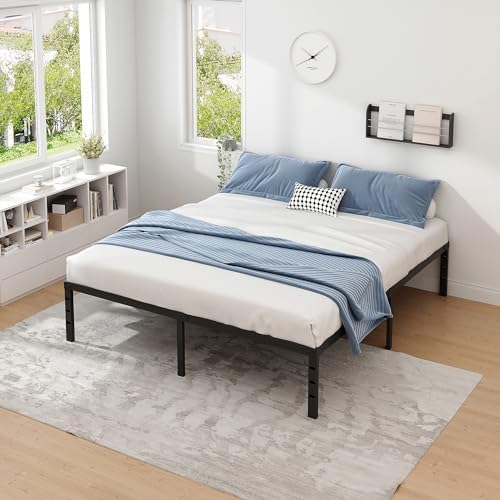NEW JETO Metal Bed Frame,King Size Bed Frame with Storage Space,12 Inch - Image 6