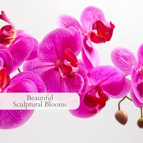 CG Hunter, Faux Pink Orchid Plant, 25 in, Grey, Home Decor - Image 3