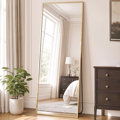 DUMOS 64"x21" Full Length Mirror with Stand, Full Body Floor Mirror by DumosLifestyle