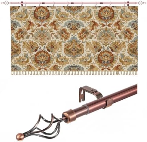 Marsui Quilt Hanger for Wall Display, Spiral Cap Tapestry Rod 32"-79",Brass by Marsui