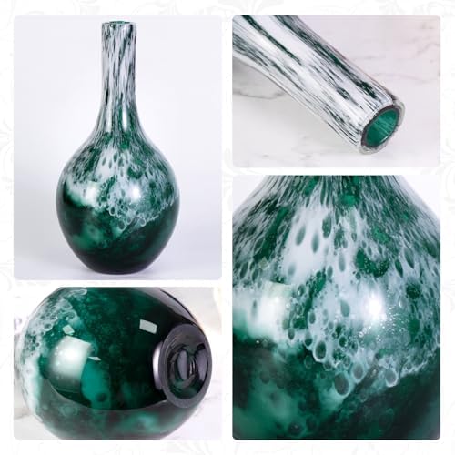 KAMMAK Glass Vase,Colored Hand Blown Decorative Vase - Image 4