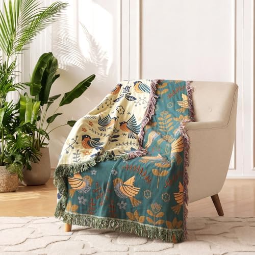 LUTBM Boho Throw Blanket for Couch 50"x60", 100% Cotton Soft Bed Blankets - Image 2