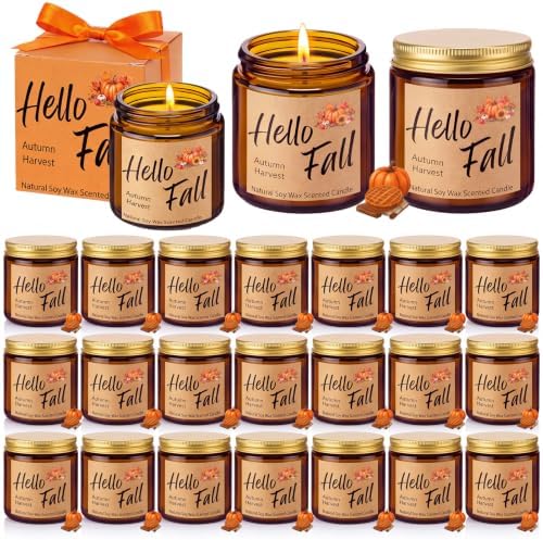 MTLEE 24 Pcs Fall Scented Candles for Home Candle Gifts for Women Men by MTLEE