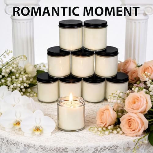 24 PCS 4oz Eucalyptus Scented White Soy Wax Candles | Calming Home Fragrance Gift Set | Bulk Warm Cozy Favors for Weddings, Housewarmings, Holiday Parties - Image 6