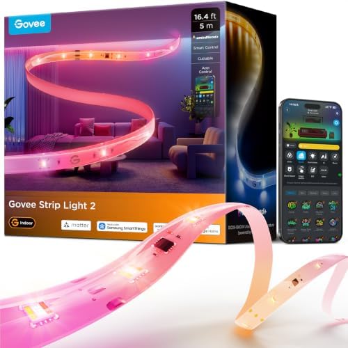 Govee LED Strip Light 2, 16.4ft, RGBWWIC, 1000K to 10000K White Light, WiFi by Unknown