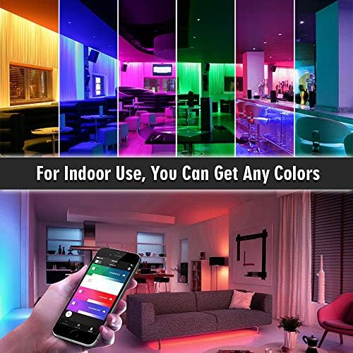 DC12V RGB CCT Color Changing LED Strip Light, 5050 RGB 2835 Warm White Daylight White Double Row Super Bright RGBWW Non-Waterproof Flexible LED Tape Light(DC12V 5meter/16.4ft) - Image 6