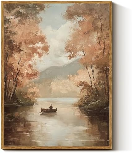 InSimSea Vintage Fall Picture Wall Decor, Framed Canvas Art by InSimSeaArt